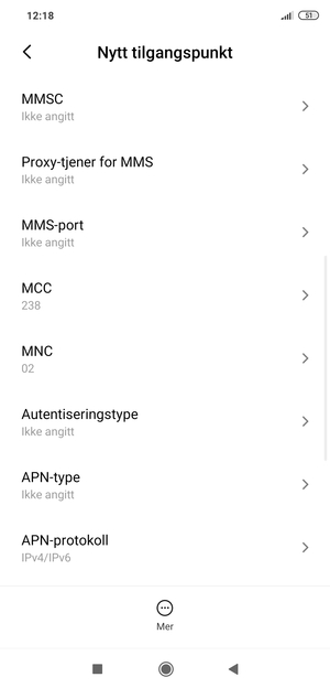 Bla ned og skriv inn MMS-informasjon