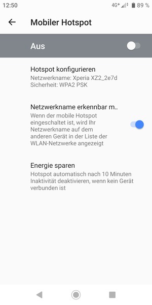 Wählen Sie Hotspot konfigurieren