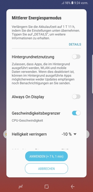 Wählen Sie ANWENDEN