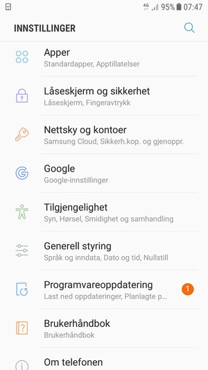 Bla til og velg Låseskjerm og sikkerhet