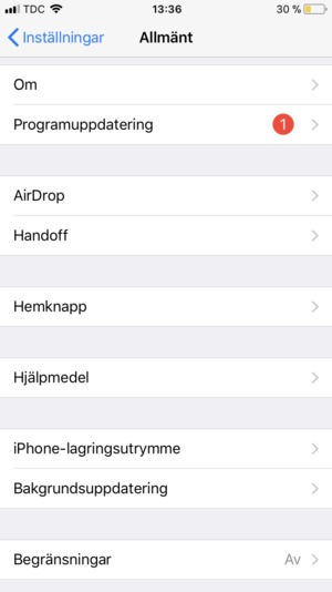 Välj Programuppdatering
