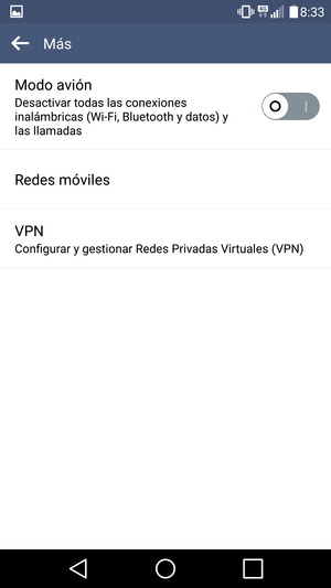 Seleccione Redes móviles