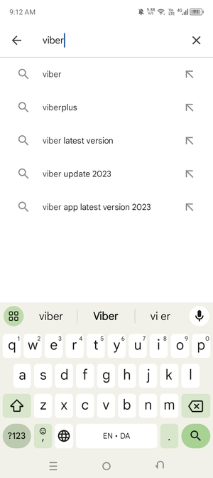 Enter the app name and select Search