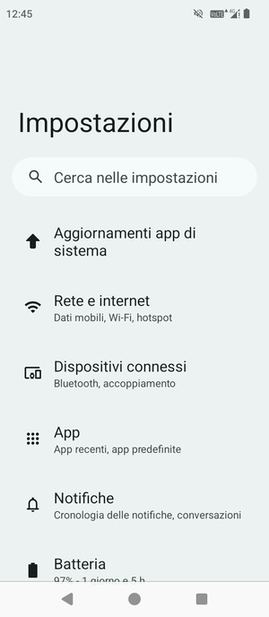 Seleziona Rete e internet