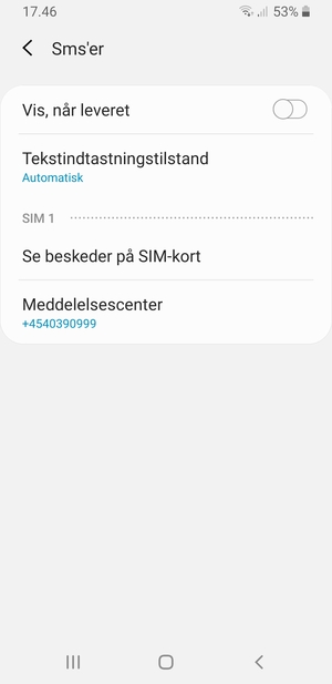 Vælg Meddelelsescenter