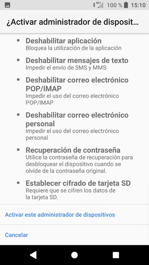 Desplácese hacia abajo y seleccione Activar este administrador de dispositivos