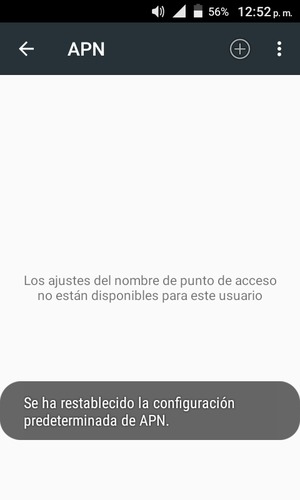 El teléfono se reiniciará con la configuración predeterminada de Internet y MMS