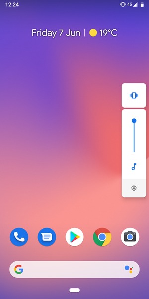 Select Vibration to change to mute mode