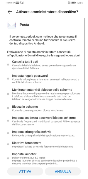 Seleziona ATTIVA