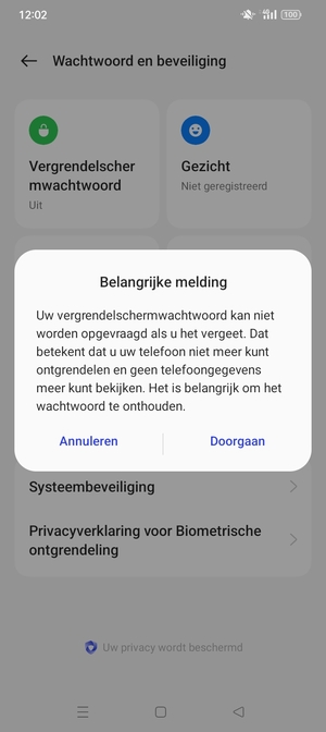 Selecteer Doorgaan