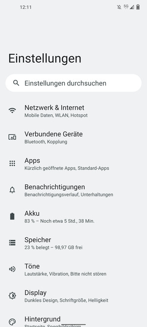 Wählen Sie Netzwerk & Internet