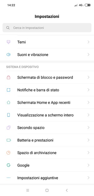 Scorri e seleziona Batteria e prestazioni