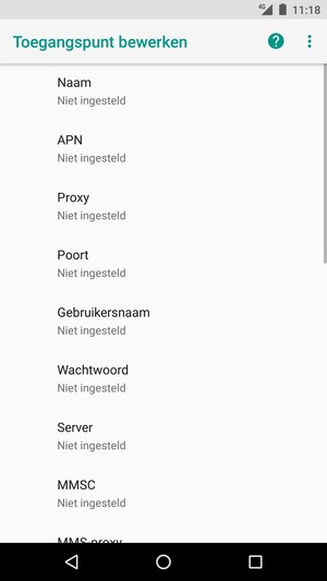 Voer internetgegevens in