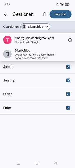 Seleccione su cuenta  Google