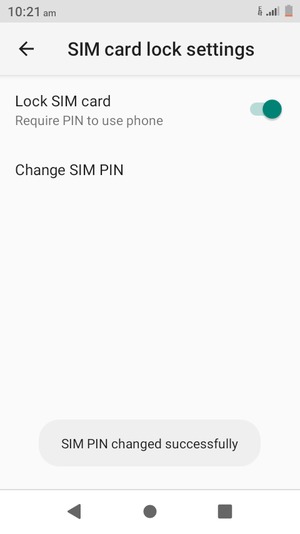 Your SIM PIN has been changed