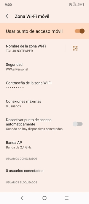 El teléfono ha sido configurado para su uso como módem