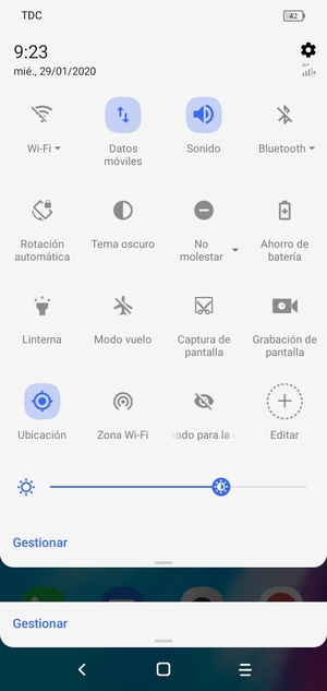 Ajuste el brillo al nivel requerido