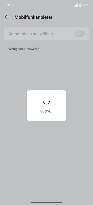 Warten Sie, bis die Suche abgeschlossen ist
