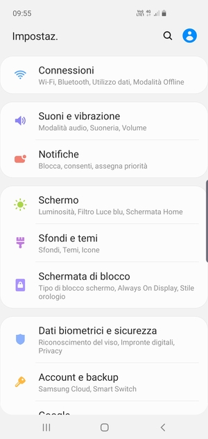 Seleziona Connessioni