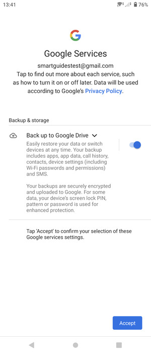 Select Accept