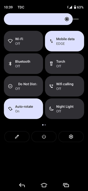 Adjust brightness to the required level
