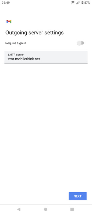 Turn off Require sign-in and select NEXT