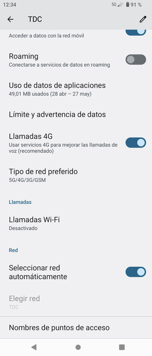 Desplácese y seleccione Nombres de puntos de acceso