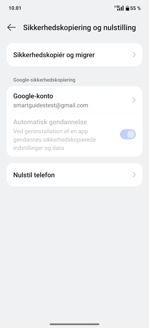 Vælg Google-konto