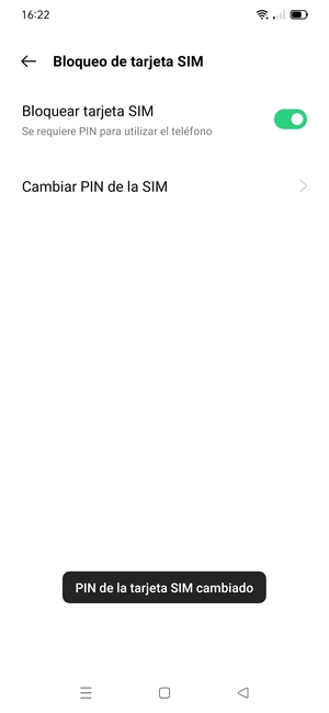 Su PIN de tarjeta SIM ha sido cambiado