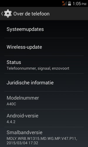 Selecteer Wireless-update