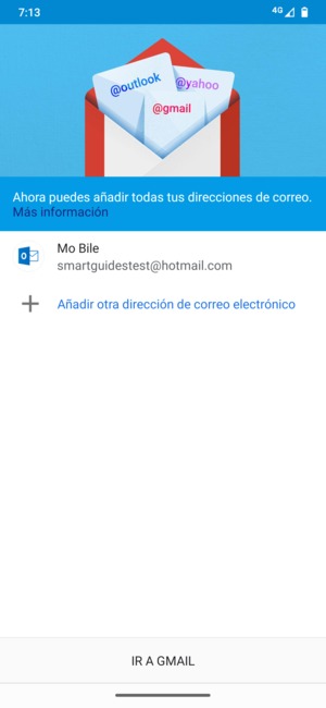 Seleccione IR A GMAIL
