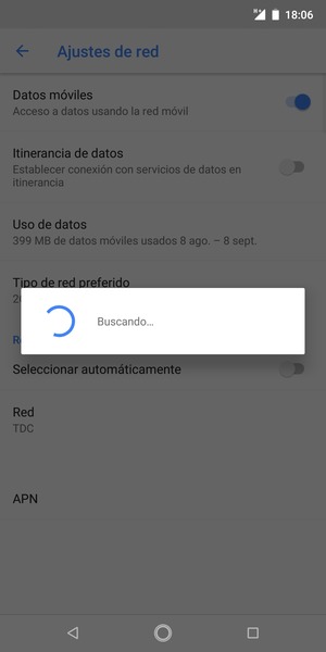 Espere a que la búsqueda termine