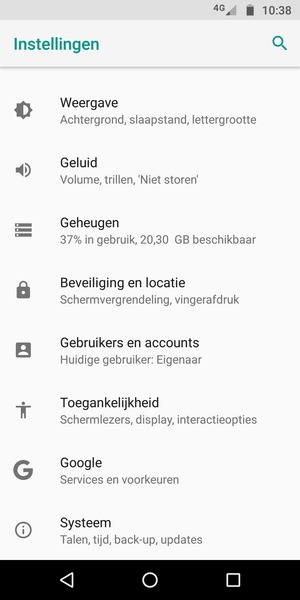 Scroll naar en selecteer Systeem