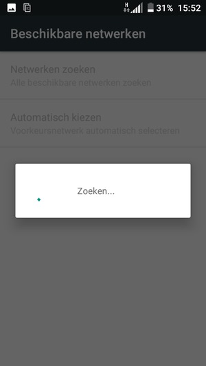Wacht tot de zoekopdracht beëindigd is