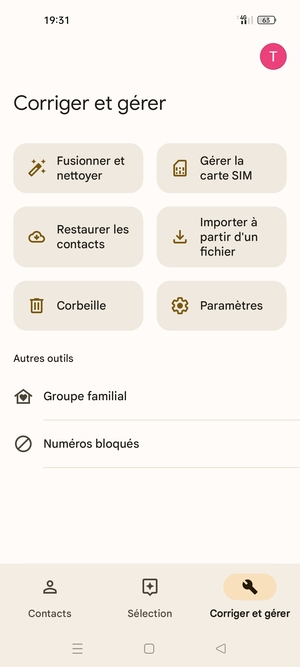 Sélectionnez Gérer la carte SIM