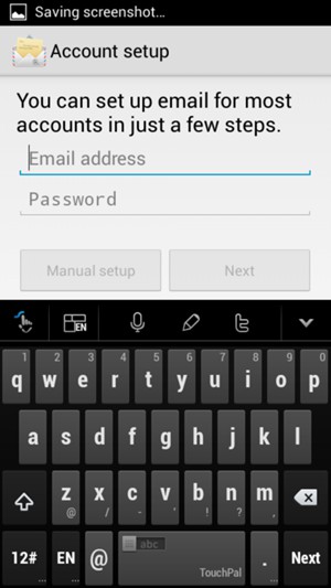 Enter your Gmail or Hotmail address and Password. Select Next
