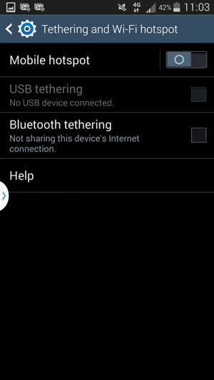 Select Mobile hotspot