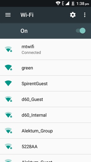 You are now connected to the Wi-Fi network