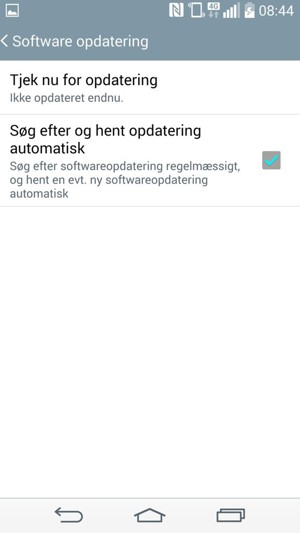 Vælg Tjek nu for opdatering