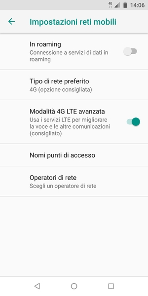 Seleziona Nomi punti di accesso