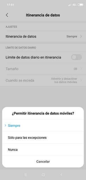 Seleccione la opción deseada