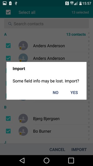 Select YES