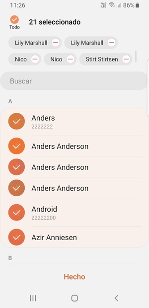 Seleccione Hecho