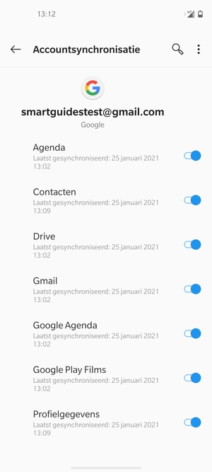 Selecteer de Menu-knop