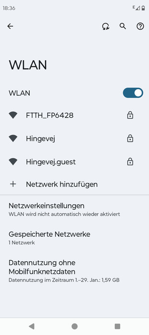 Wählen Sie das Wireless-Netzwerk, zu dem Sie eine Verbindung herstellen möchten