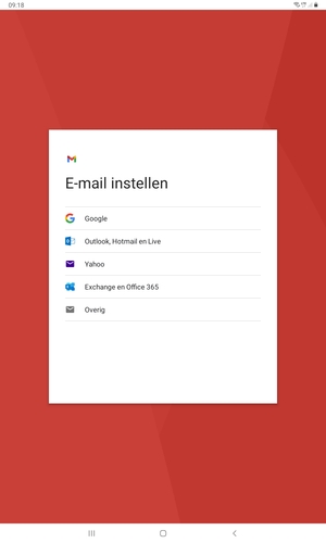 Selecteer Outlook, Hotmail en Live