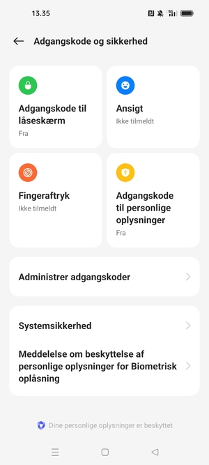 Vælg Systemsikkerhed