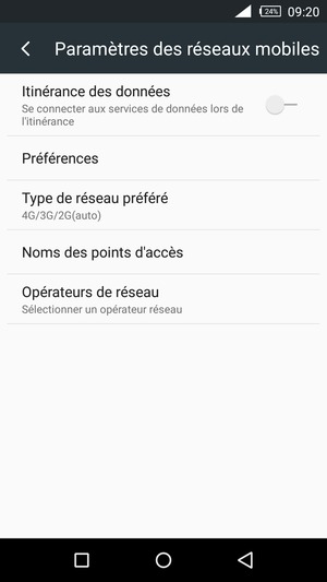 Sélectionnez Noms des point d'accès
