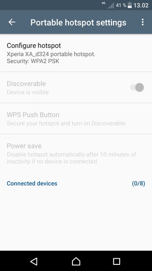 Select Configure hotspot