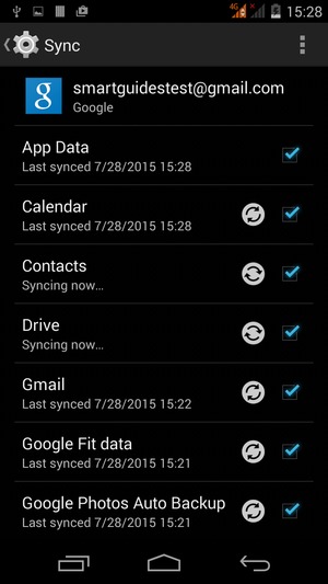 Your information will be synchronised